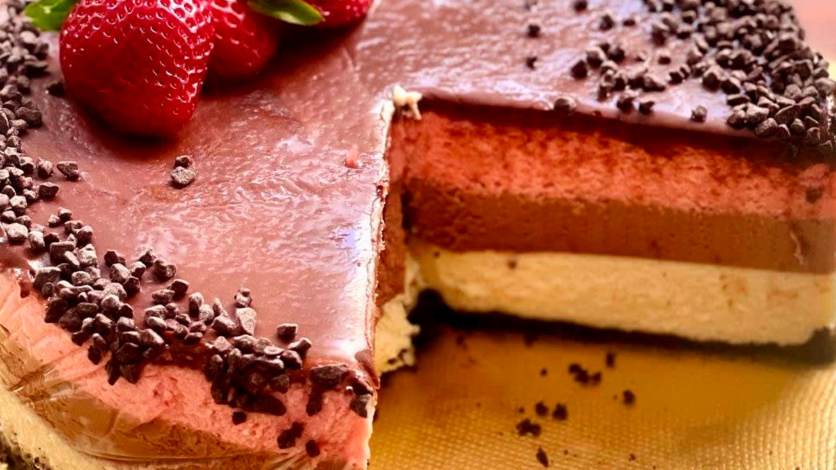 Receita de Torta Mousse Napolitana