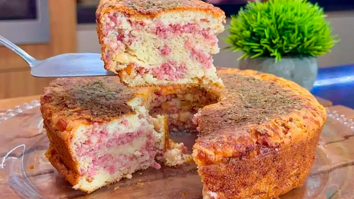 Receita de bolo de calabresa